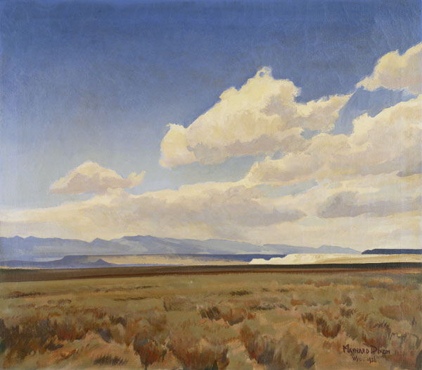 Landschaft in Wyoming (Winds of Wyoming) de Maynard Dixon