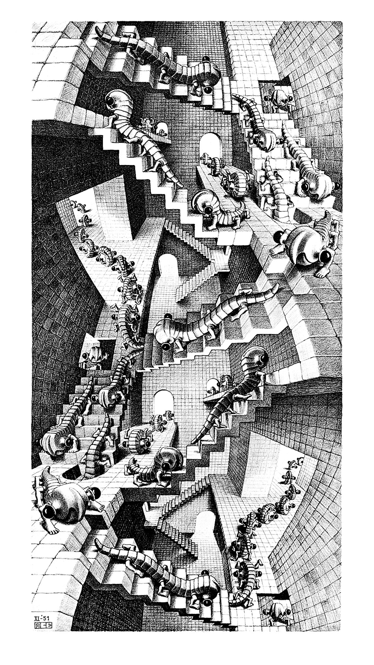 Treppenhaus  - (ESE-28) de M.c. Escher