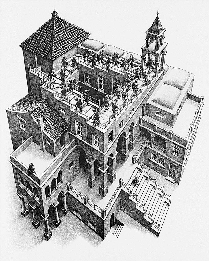 Treppauf und Treppab - (ESE-23) de M.c. Escher