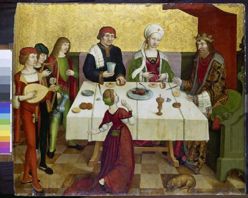 The banquet of the Herodes. de Meister (Berner 'mit der Nelke')