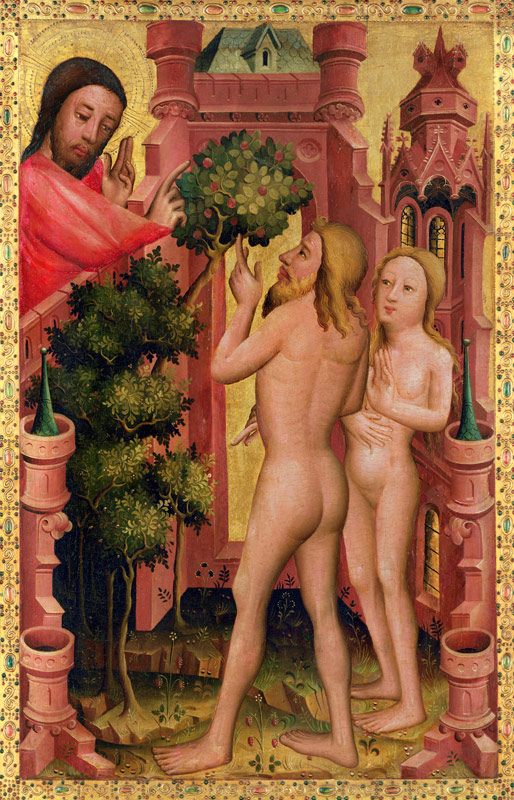 The Tree of Knowledge, detail from the Grabow Altarpiece de Meister Bertram