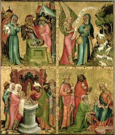 Joachim's Sacrifice, the Circumcision of Christ, the Annunciation to St. Joachim and the Adoration o de Meister Bertram