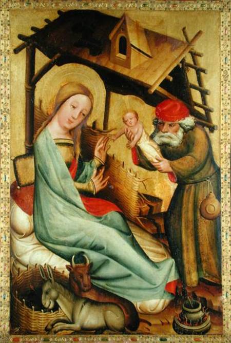 The Nativity from the High Altar of St. Peter's in hamburg, the Grabower Altar de Meister Bertram