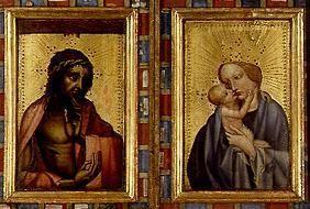 Cristo adolorido y María con el niño