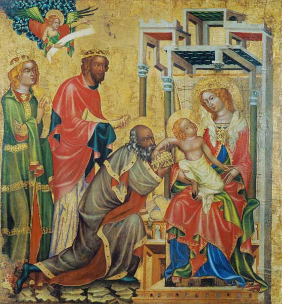 The adoration of the St. three kings de Meister d.Altars von Hohenfurth