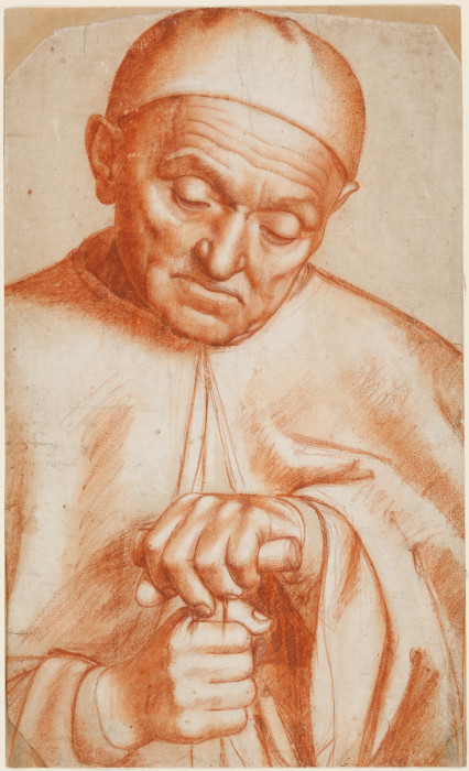 Kopf und Oberkörper eines alten Mannes de Meister der Sacra Conversazione Settmani