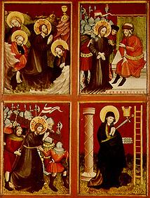 Four panels of the passion of Jesu (mount of olive
