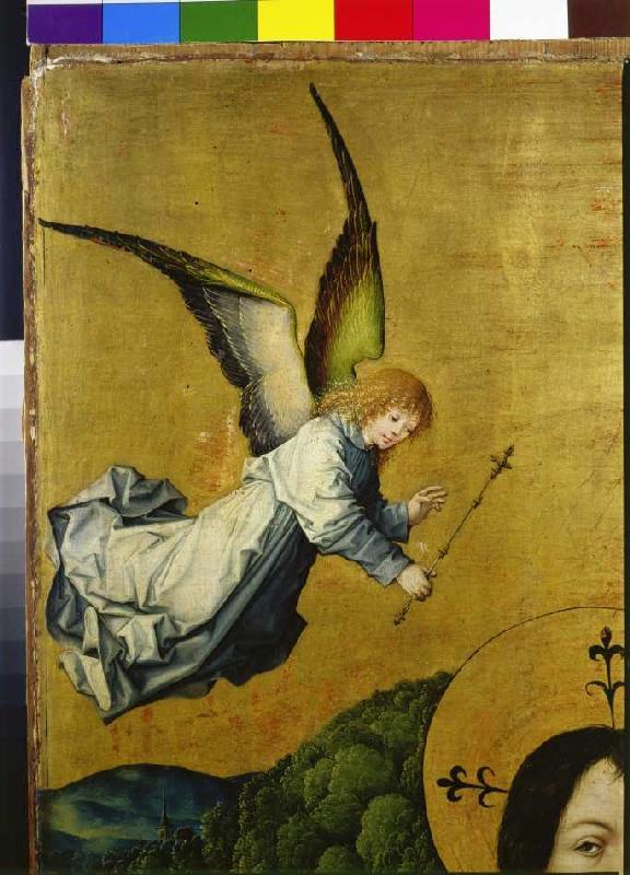 Blessing angel detail from the panel resurrection de Meister des Hausbuches