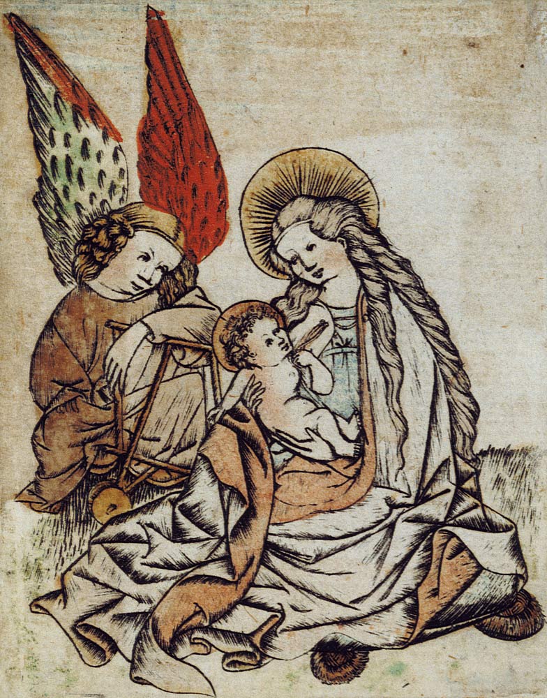 María con el niño y un ángel de Meister d.Nürnberger Passion