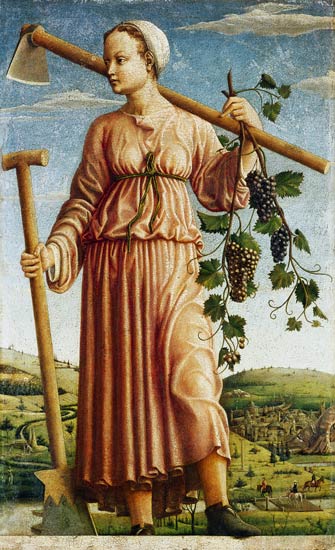 The Muse Polyhymnia as an inventor of the agricult de Meister (Ferraresischer)