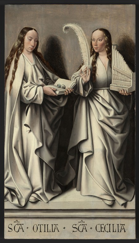 Saints Ottilia and Cecilia (Panel of the St Anne Altarpiece) de Meister von Frankfurt