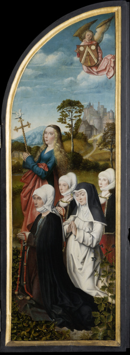 St Margret with Donors de Meister von Frankfurt