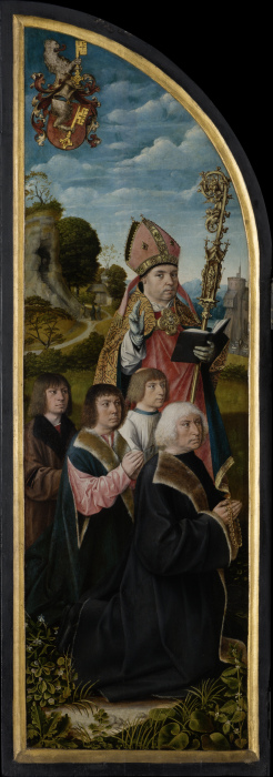 St Nicholas with Donors de Meister von Frankfurt