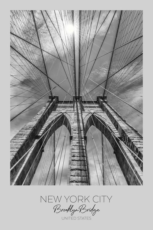 En el punto de mira: el puente de Brooklyn de NUEVA YORK en detalle de Melanie Viola