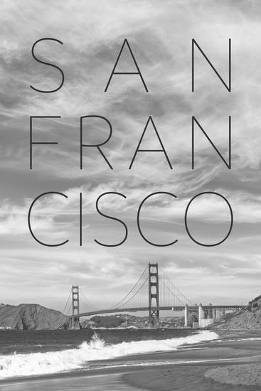 El puente Golden Gate y la playa de Baker | Texto y horizonte