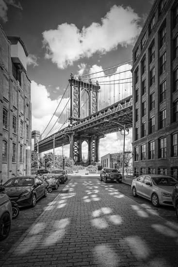 CIUDAD DE NUEVA YORK Puente de Manhattan | Monocromo