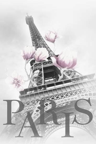 PARÍS Torre Eiffel con magnolias 