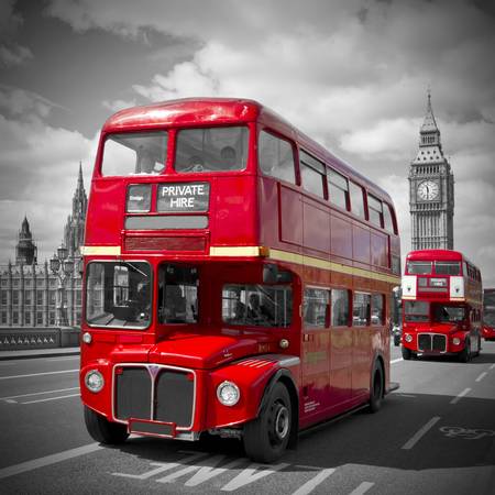Autobuses rojos en Londres