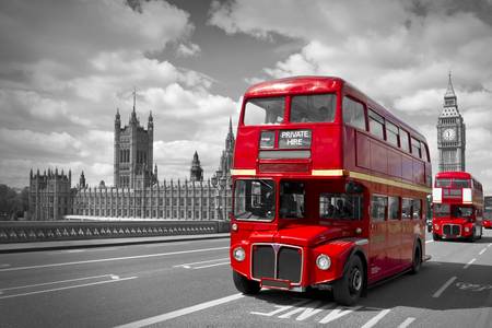 Autobuses rojos en Londres 