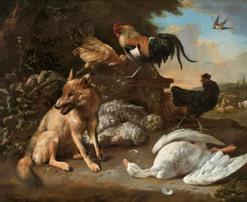 Still Life with Animals de Melchior de Hondecoeter