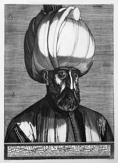 Suleiman the Magnificent; engraved in Constantinople de Melchior Lorck