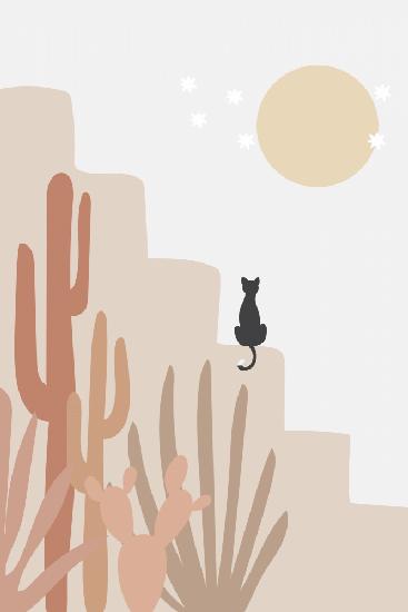 Cat with Cactus