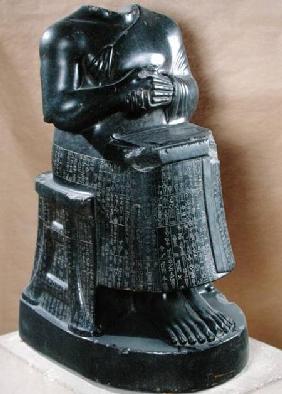 Headless statue of Prince Gudea (2170-2130 BC) as an architect