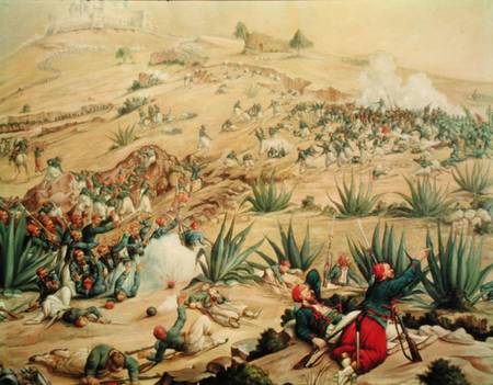 The Battle of Puebla de Mexican School