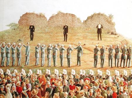 The Execution of Maximilian I (1832-67) de Mexican School