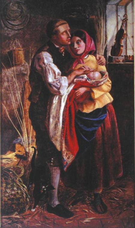 The Blind Basket Maker with his First Child de Michael Frederick Halliday