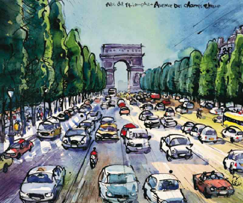 Arc de Triomphe + Avenue des Cha de Michael Leu
