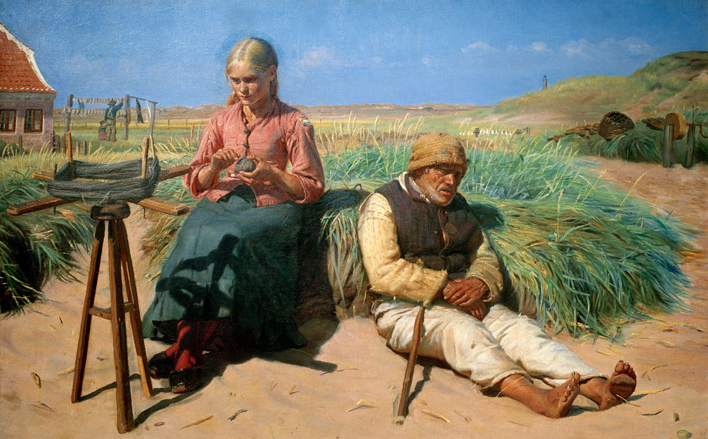 Der blinde Christian und Tine de Michael Peter Ancher