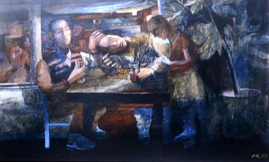 Sad Cafe, 1997 (gouache on paper)  de Michael  Rooney