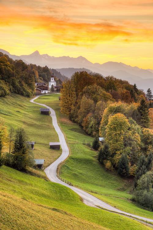 Herbst in Wamberg bei Garmisch-Partenkirchen de Michael Valjak