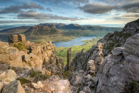 Auf dem Stac Pollaidh in Schottland