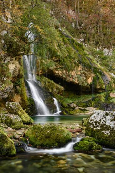 Slap Virje Wasserfall im Soca-Tal in Slowenien