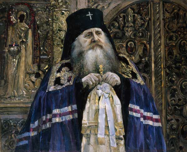 Portrait of Metropolitan Antony of Kiev and Galicia (1863-1936) de Michail Wassiljew. Nesterow