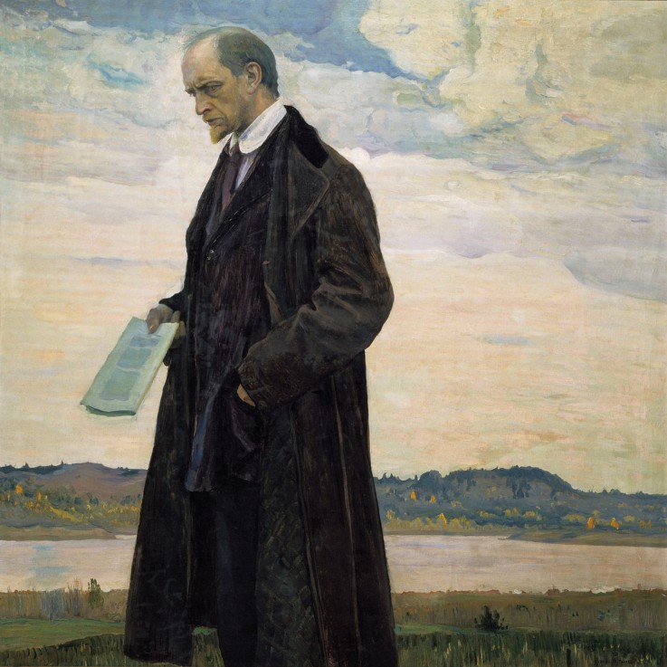 The Thinker. Portrait of the philosopher and publicist Ivan Alexandrovich Ilyin (1883-1954) de Michail Wassiljew. Nesterow
