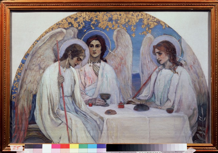 The Hospitality of Abraham (Old Testament Trinity) de Michail Wassiljew. Nesterow