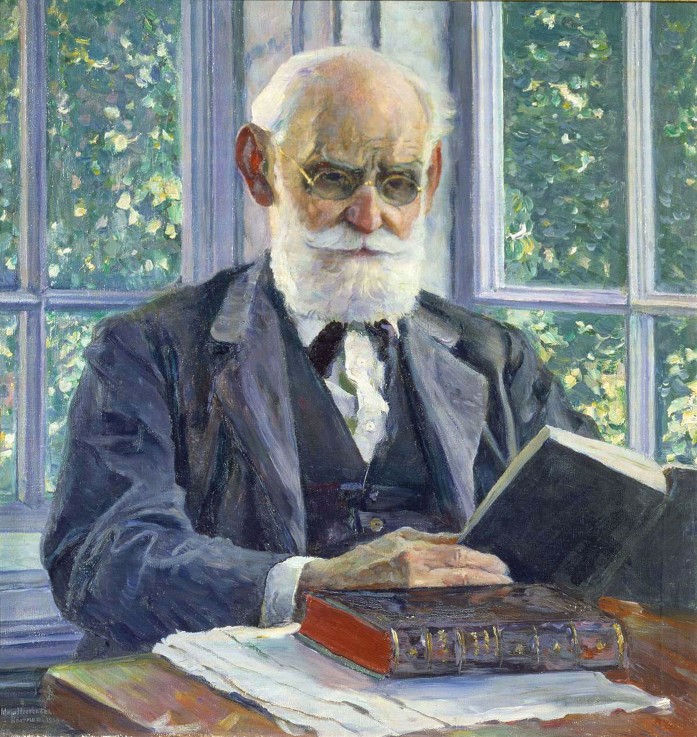 Portrait of the physiologist, psychologist, and physician Ivan P. Pavlov (1849-1936) de Michail Wassiljew. Nesterow