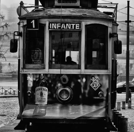 Tramway in Porto Portugal