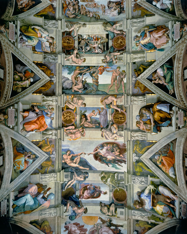 Sistine Chapel ceiling and lunettes de Miguel Ángel Buonarroti