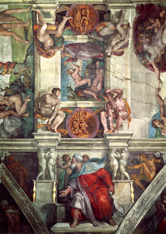 Ceiling fresco of the Sistine chapel in Rome: The de Miguel Ángel Buonarroti