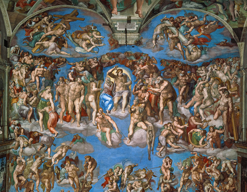 Sistine Chapel: The Last Judgement, 1538-41 (pre-restoration) de Miguel Ángel Buonarroti