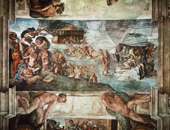 Sistine Chapel Ceiling: The Flood de Miguel Ángel Buonarroti
