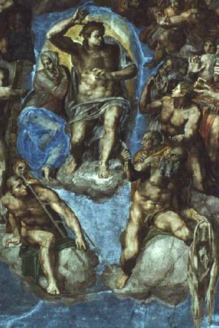 Christ, detail from 'The Last Judgement', in the Sistine Chapel de Miguel Ángel Buonarroti