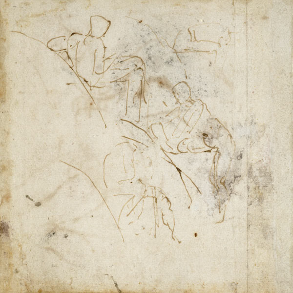 Figure Study, c.1511 (pen & ink on paper) de Miguel Ángel Buonarroti