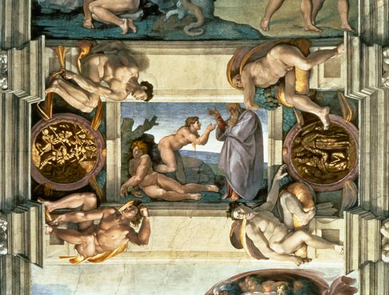 Sistine Chapel Ceiling: Creation of Eve, with four Ignudi de Miguel Ángel Buonarroti