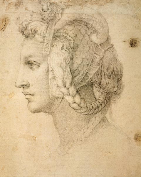 Study of Head de Miguel Ángel Buonarroti