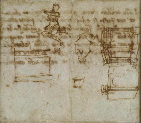 Study of an Octagonal building, 1518 (pen & ink on paper) de Miguel Ángel Buonarroti